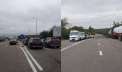 Pe sensul de ieșire din Republica Moldova se atestă flux majorat de călători. Zeci de mașini stau la coadă la vama Leușeni-Albița - FOTO