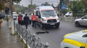 Un copil care se deplasa pe trotinetă - transportat la spital, după ce a fost lovit de o mașină, la Florești - FOTO