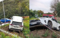 Accident în comuna Tohatin: Un automobil a derapat de pe șosea, după ce s-a lovit violent cu un camion - FOTO/ VIDEO