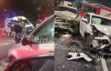 Detalii de la poliție despre accidentul cu implicarea a patru mașini și un troleibuz, în capitală. Un pasager, transportat la spital - VIDEO