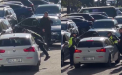 Caz ieșit din comun în centrul capitalei: Un polițist de patrulare - luat pe capota unei mașini. Imaginile surprinse de martori - VIDEO