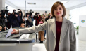 Maia Sandu a venit la secția de votare înconjurată de susținători: A îndemnat cetățenii să iasă azi în număr mare la vot - VIDEO