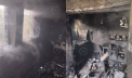 Incendiu în stânga Nistrului. O persoană cu dizabilități, internată la spital, după ce casa i-a ars până-n temelie - FOTO
