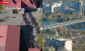 S-au format cozi imense la secțiile de votare deschise pentru alegătorii din stânga Nistrului. Primarul din satul Hagimus spune că unii au fost aduși organizat. Imagini surprinse cu drona - VIDEO 
