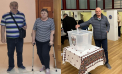 Starea sănătății nu i-a împiedicat pe unii cetățeni să iasă la vot. O moldoveancă stabilită în Spania a venit cu bastoane la secția de votare - FOTO