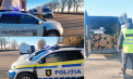 Un tânăr din Strășeni, prins de poliție în timp ce transporta lemn ilegal. Ce au găsit polițiștii de frontieră în microbuzul acestuia
