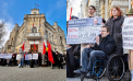 Socialiștii au protestat în fața primăriei capitalei: Aceștia sunt nemulțumiți că primarul nu oferă compensații pentru cheltuieli la căldură și energie termică persoanelor nevoiașe din Chișinău - FOTO/ VIDEO
