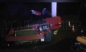 Accident produs din cauza anvelopelor de vară. Un bărbat a fost transportat la spital, iar altul, rănit, după ce mașina în care se aflau a derapat și s-a făcut un boț de fiare - VIDEO
