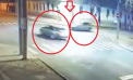 Momentul impactului accidentului unde este implicată și o mașină de poliție - surprins de o cameră de supraveghere - VIDEO