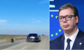Mașina în care se afla președintele Serbiei a pierdut o roată în timpul mersului. Momentul, surprins de o cameră de bord - VIDEO