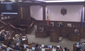 Imagini video cu dronele care au survolat teritoriul Moldovei - difuzate la începutul ședinței Parlamentului. Grosu: „Este pentru prima dată când o dronă militară, cu încărcătură explozivă, cade pe teritoriul țării noastre”