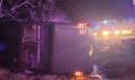 Accident grav la Florești. 16 persoane dintr-un autocar de pe ruta Kiev-Chișinău au ajuns la spital, după ce șoferul a pierdut controlul asupra volanului și s-a răsturnat - FOTO