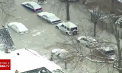Un cartier dintr-un orășel american a fost complet înghețat. Asta după ce o conductă cu apă s-a spart brusc, inundând străzile - VIDEO