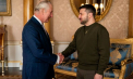 Volodimir Zelenski a fost primit cu căldură de către regele Charles al III-lea: Întâlnirea a durat sub o oră - VIDEO
