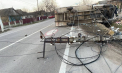 Accident la Comrat. Un șofer a ajuns cu microbuzul într-un stâlp de electricitate, după ce a adormit la volan - VIDEO