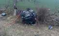 Accident grav la Căușeni: Un bărbat, transportat în stare gravă la spital, după ce a ajuns cu mașina într-un șanț - FOTO
