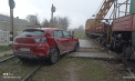Accident la Bălți: O mașină a fost lovită de tren - FOTO/ VIDEO