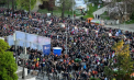Miting de susținere a președintelui sârb Aleksandar Vucic, la Belgrad, ca răspuns la protestele antiguvernamentale. Mii de oameni au ieșit pe străzi - FOTO