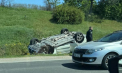 Două femei - transportate la spital, după ce  mașina în care se aflau s-a răsturnat, la Peresecina. Detaliile poliției - FOTO