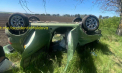 Accident la Sîngerei: O persoană a ajuns la spital, după ce mașina în care se afla s-a răsturnat pe un câmp