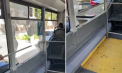 „Aer condiționat mai neobișnuit”: Un autobuz cu geamul spart circula cu pasageri prin capitală - VIDEO