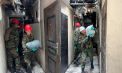 Militarii intervin la Durlești: Ajută locatarii să-și recupereze bunurile, dar și să facă curățenie după incendiul devastator - FOTO/VIDEO