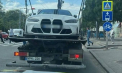 Una dintre mașinile implicate în drifturile nocturne din capitală, ridicată de poliție și dusă la parcarea specială - FOTO