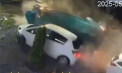 Teribil. Momentul accidentului violent din capitală, unde două vehicule s-au lovit puternic - surprins de camerele de supraveghere - VIDEO