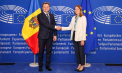 Dorin Recean a avut o întrevedere cu președintele Parlamentului European, Roberta Metsola: „Parlamentul European susține Moldova și ne este alături în momente decisive”