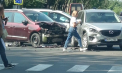 Accident în capitală: O mașină a rămas grav avariată, după ce s-a ciocnit cu un alt automobil în sectorul Buiucani