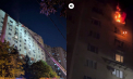 Incendiu la un bloc locativ din capitală: Flăcările au cuprins un apartament de la ultimul etaj - VIDEO