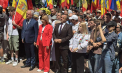 Miting cu steaguri roșii și acuzații politice: Igor Dodon și alți lideri ai opoziției, recent reveniți din Rusia, au protestat în fața Parlamentului de Ziua Suveranității - VIDEO
