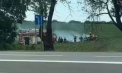 Incendiu pe traseul Bălți–Chișinău. O căruță cu fân a fost cuprinsă de flăcări. La fața locului au intervenit pompierii - VIDEO