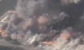 Explozie uriașă la un depozit de artificii din California. Momentul deflagrației a fost surprins chiar de pompierii care survolau zona cu elicopterul - VIDEO
