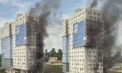 A luat foc un apartament, al unui bloc de locuit din capitală, aflat în construcții. Imagini cum iese fum negru din clădire - surprinse de martori - VIDEO