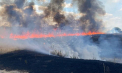 Incendiu de proporții în stânga Nistrului: focul a mistuit peste 20 de hectare de teren agricol. Trei echipaje de pompieri au intervenit - VIDEO