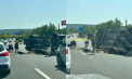 Un microbuz plin cu lemne s-a răsturnat pe traseul Chișinău-Orhei. Imagini de la locul accidentului - VIDEO