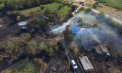 Incendiu de vegetație la Căușeni: Pompierii au luptat 11 ore cu flăcările, care au mistuit zeci de hectare de miriște și iarbă urcată, dar și trei case - VIDEO