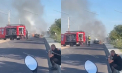 O mașină - distrusă complet, după ce a fost cuprinsă de flăcări în capitală. Detaliile IGSU - VIDEO