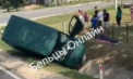 Accident rutier la intrarea în Orhei: un microbuz a fost avariat, după ce a ajuns într-un șanț. Imagini, surprinse de martori - VIDEO