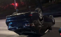 Încă un accident nocturn în capitală. Un automobil s-a răsturnat, după ce s-a lovit cu alte două mașini: Șoferul a fugit de la locul impactului. Imagini surprinse de martori - VIDEO