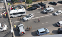Accident în lanț la o intersecție din centrul orașului: Patru mașini avariate, circulație temporar îngreunată - VIDEO