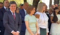 Nicușor Dan și Maia Sandu la Strășeni, au depus flori la monumentul lui Mihai Eminescu - VIDEO