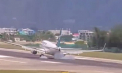 Emoții pentru pasagerii unui avion care a atins pista violent, la aterizare - VIDEO