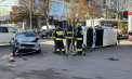 Momentul impactului de pe bulevardul Moscovei, surprins din trafic: unul dintre șoferi a provocat accidentul, după ce a virat la stânga fără să acorde prioritate vehiculelor din sens opus - VIDEO