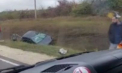 Accident pe traseul Chișinău–Ungheni: un automobil a ajuns în șanț după ce șoferul a pierdut controlul volanului - VIDEO