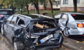 Accident în lanț pe o stradă din capitală. Patru mașini, grav avariate. Ce spune poliția - VIDEO