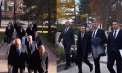 Cabinetul de miniștri din Guvernul Munteanu se îndreaptă spre Parlament. Cum au fost surprinși aceștia - VIDEO