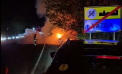 Detalii despre accidentul în care un automobil a luat foc la Vatra. Poliția: șoferul era băut - VIDEO
