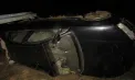 Grav accident la Rîșcani: O tânără a murit, iar alta a fost transportată la spital, după ce mașina în care se aflau s-a lovit de un parapet apoi s-a răsturnat. Șoferul a fugit de la locul impactului - FOTO